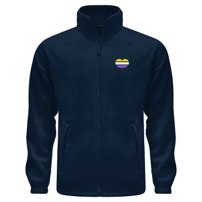 Fleece Jacket mit Herz Stick - Nonbinary