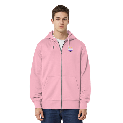 Organic Relaxed Zipper mit Herz Stick - Nonbinary