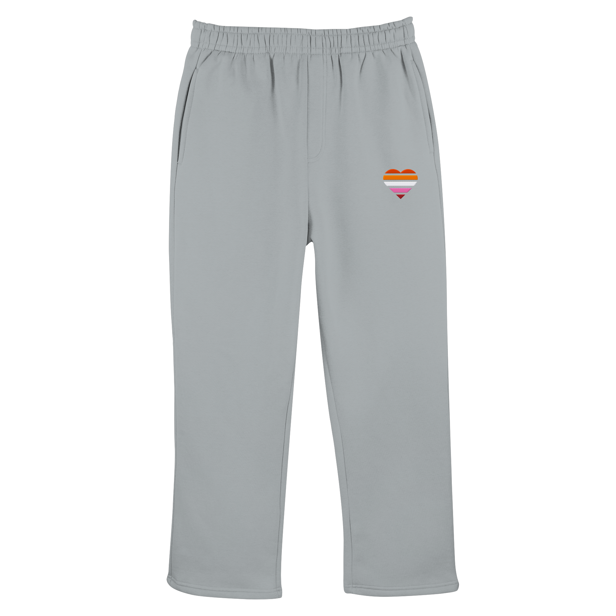 Fluffy Track Sweatpants - Lesbian Flag Herz Stick