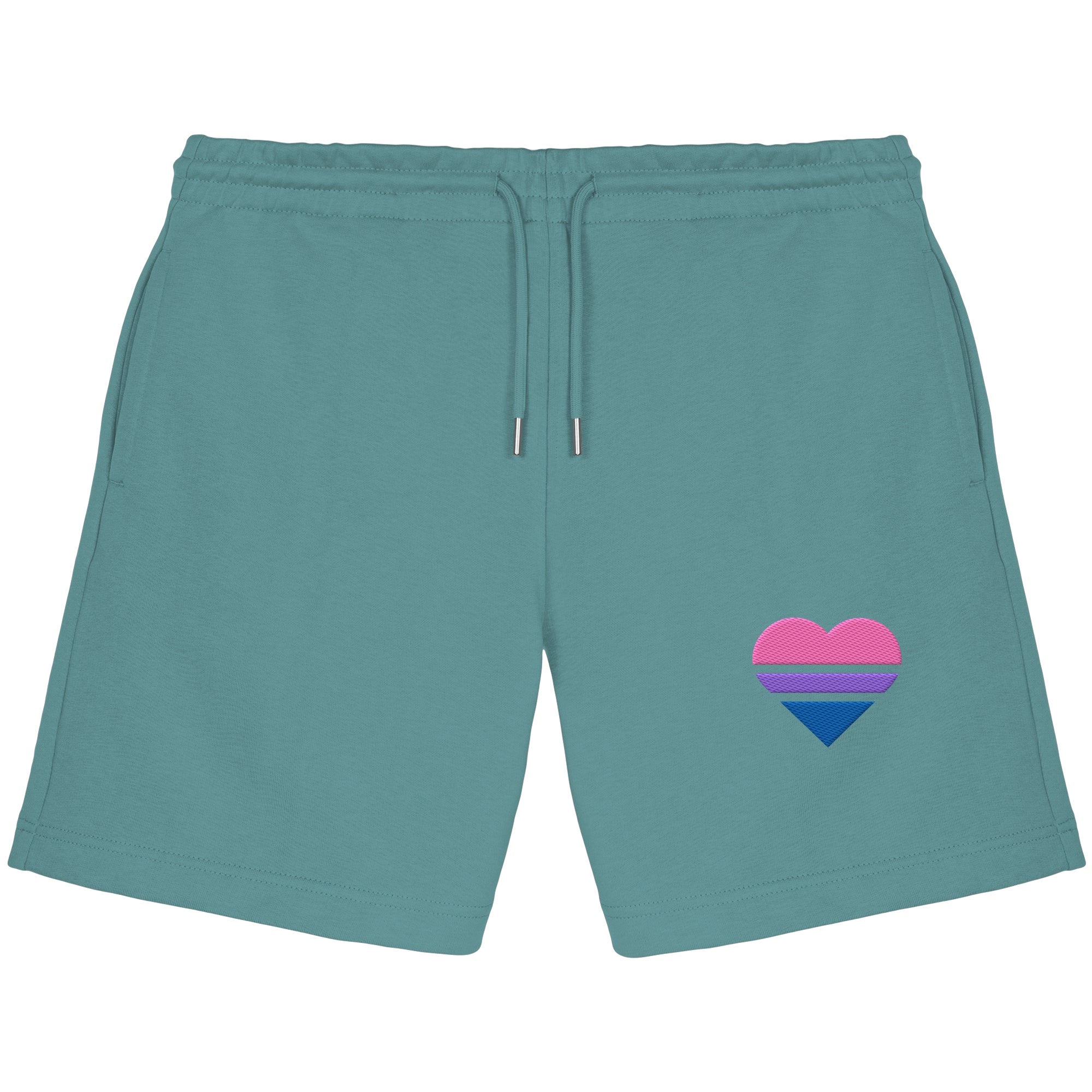 Organic Jogger Shorts - Bisexual Flag Herz Stick