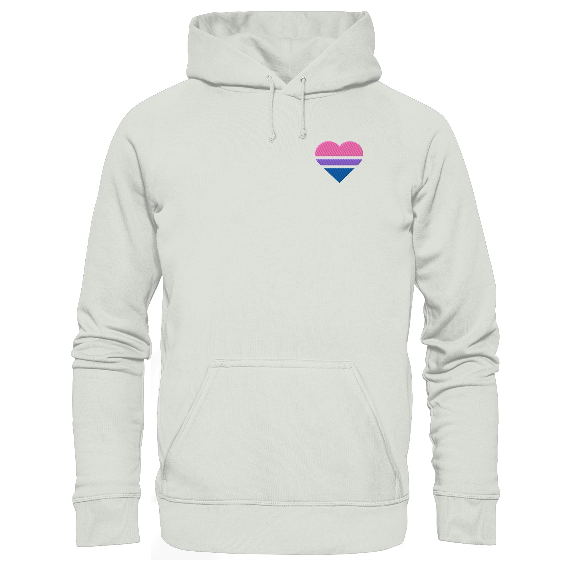 Basic Hoodie - Bisexual Flag Herz Stick