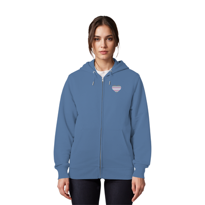 Organic Zipper mit Herz - Demigirl