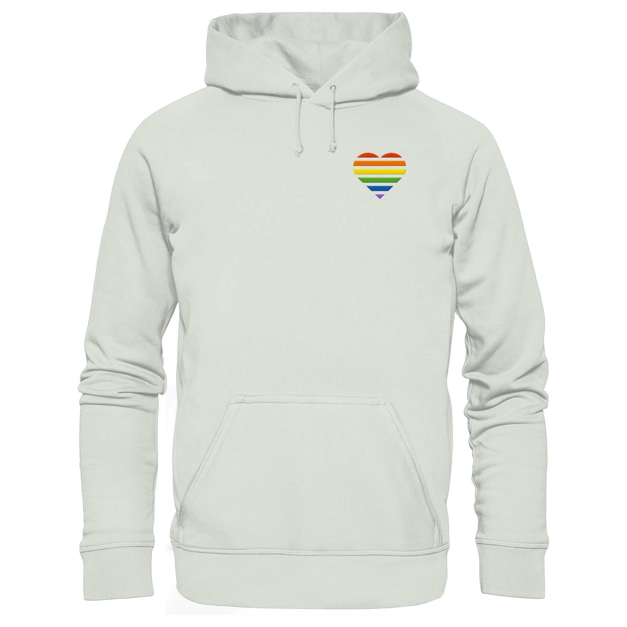 Basic Hoodie - Pride Flag Herz Stick
