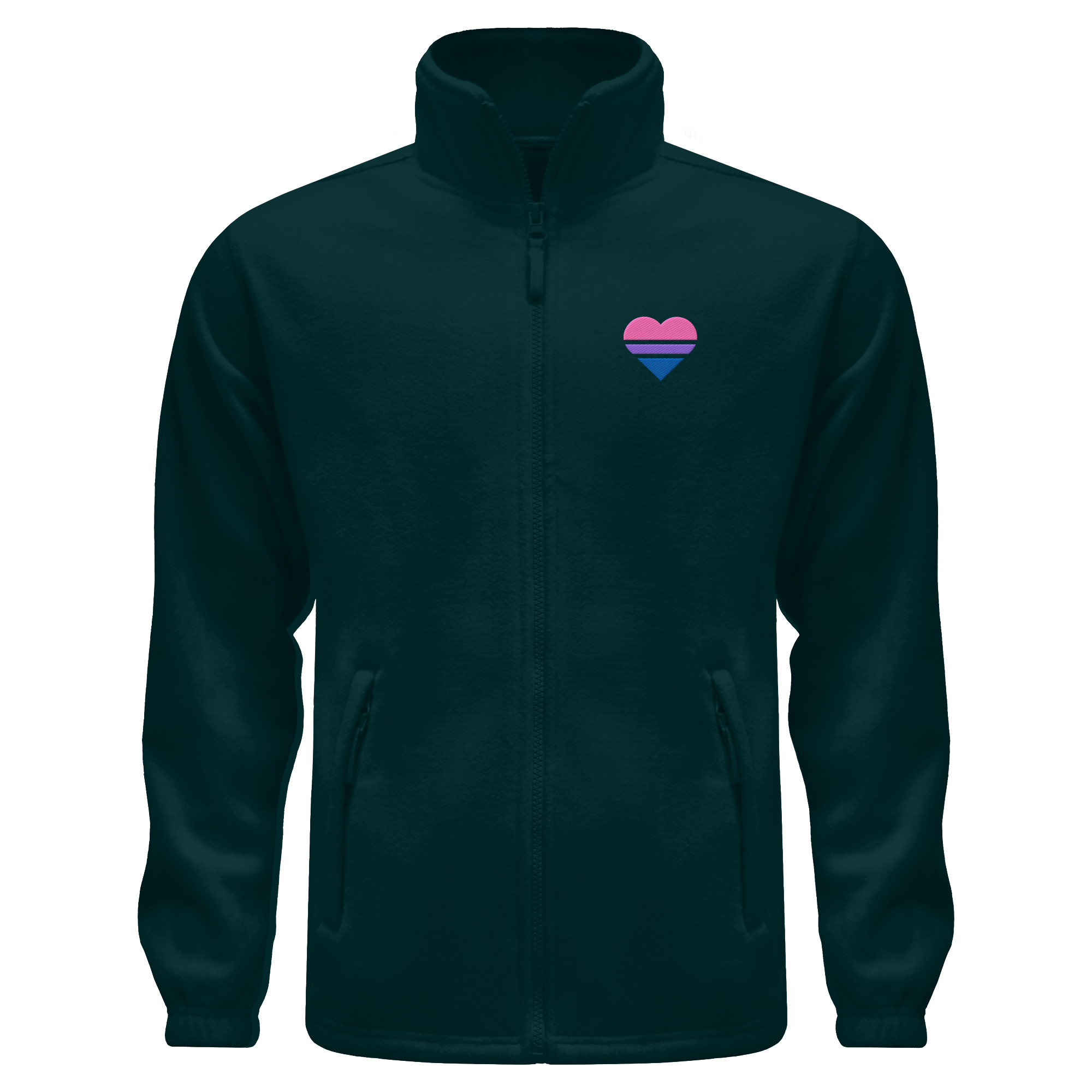 Fleece Jacket - Bisexual Flag Herz Stick