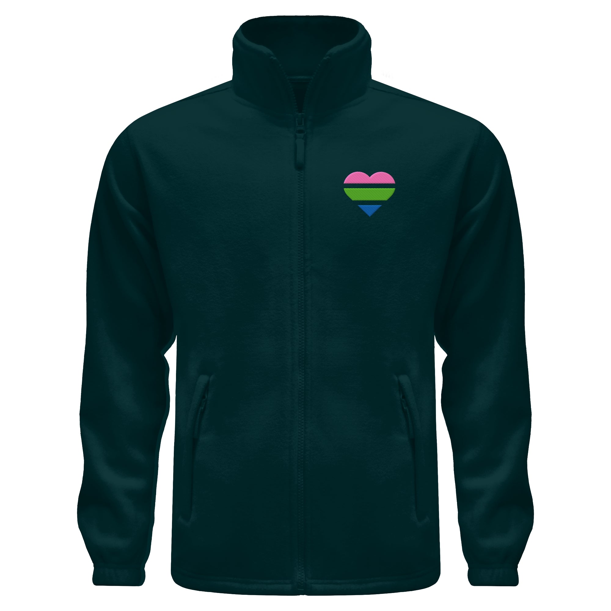 Fleece Jacket - Polysexual Flag Herz Stick