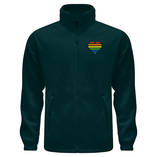 Fleece Jacke - Pride Flag Herz Stick