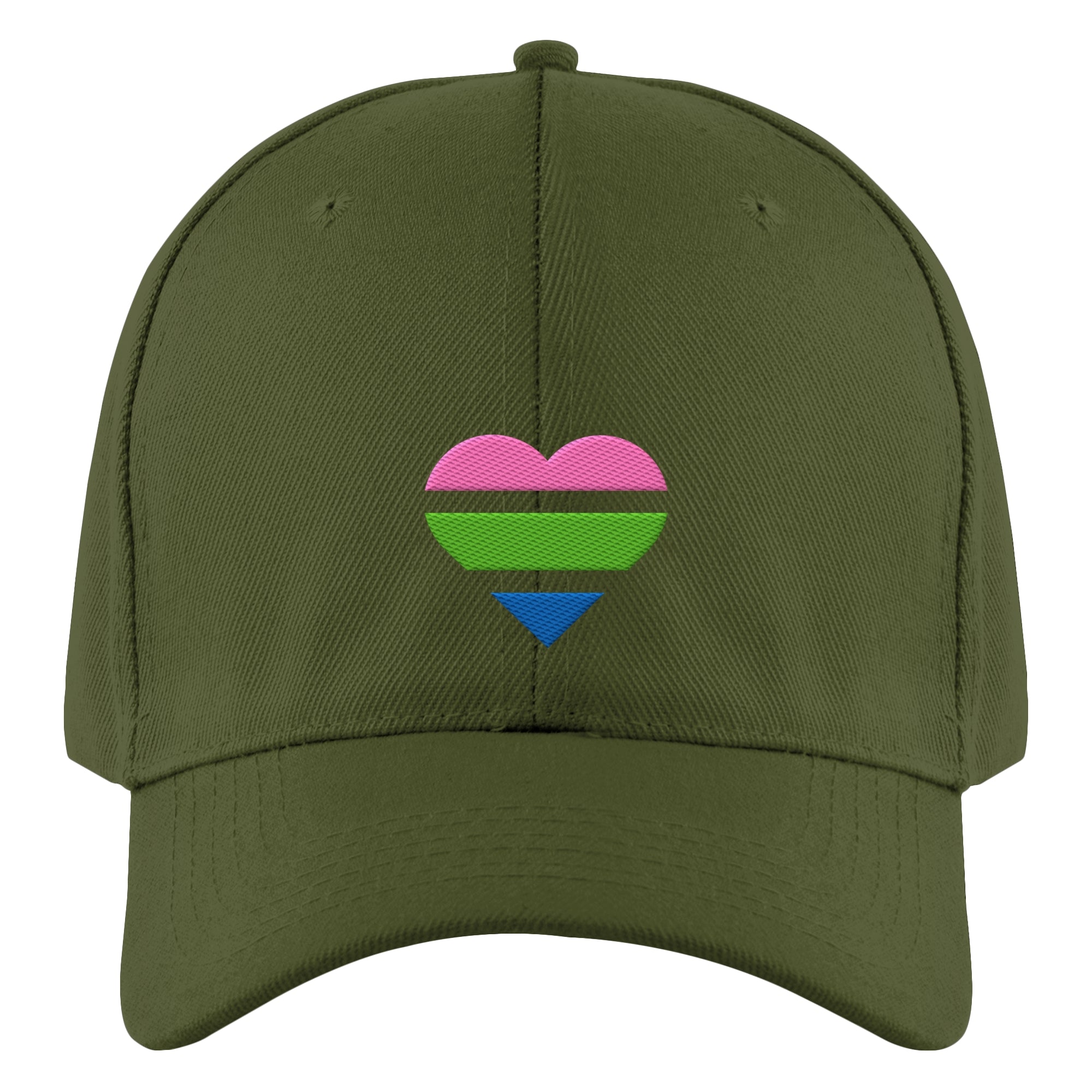 Authentic Baseball Cap - Polysexual Flag Herz Stick