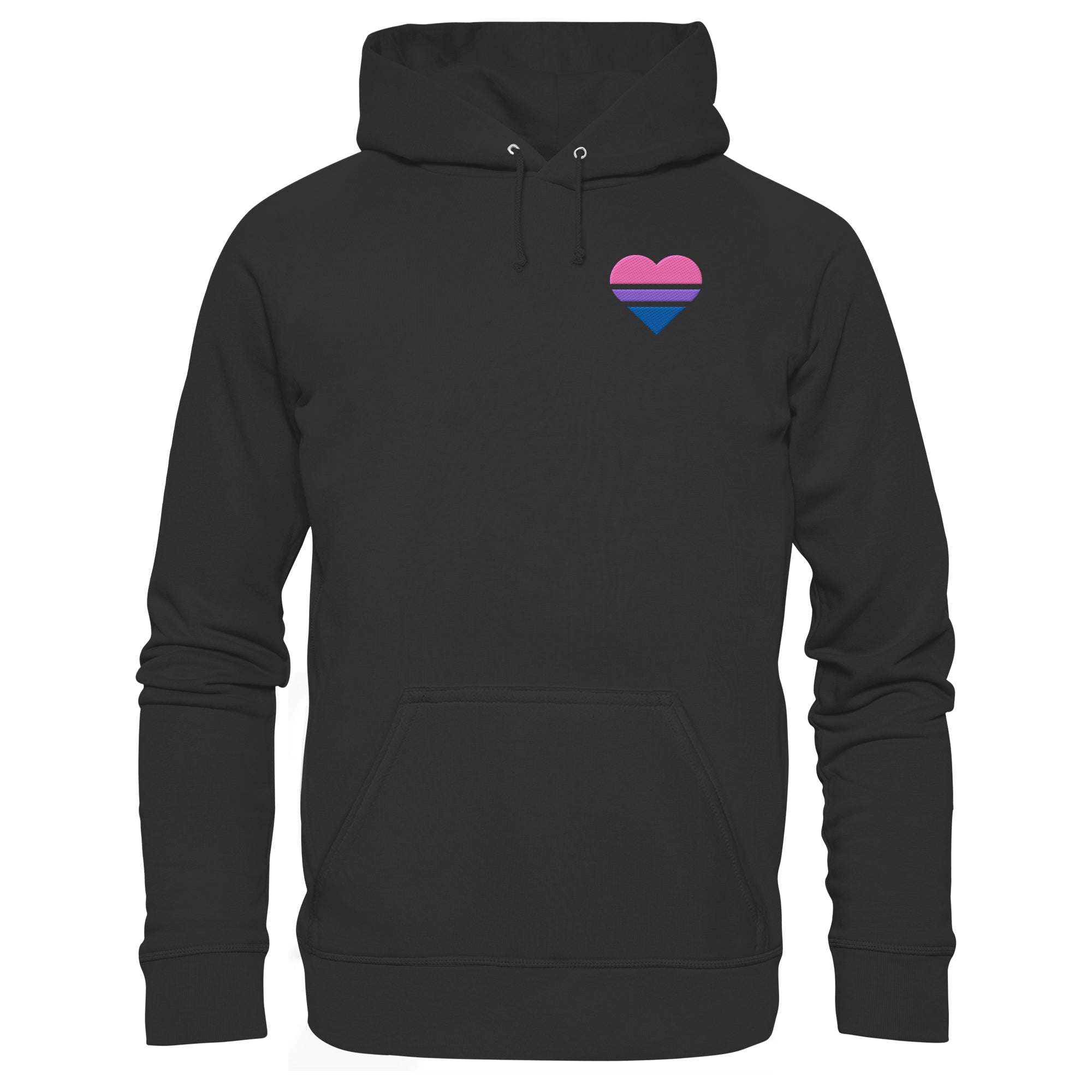 Organic Basic Hoodie - Bisexual Flag Herz Stick