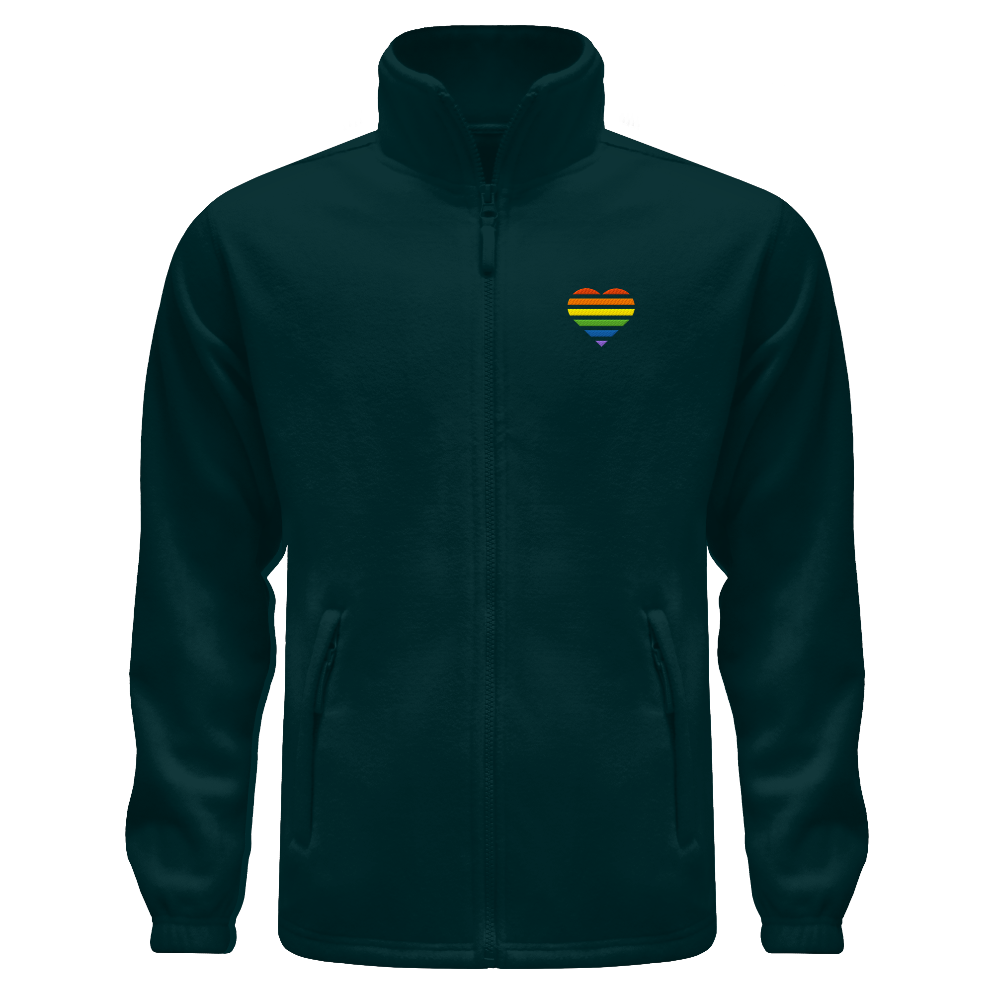 Fleece Jacke - Pride Flag Herz Stick