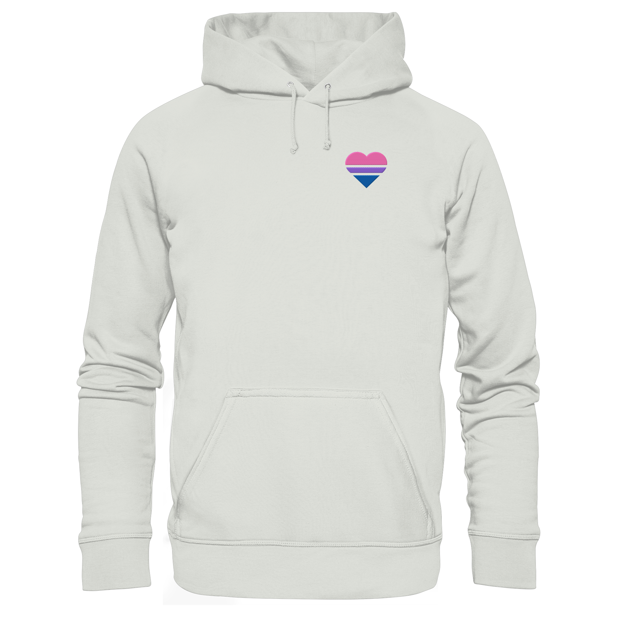 Basic Hoodie - Bisexual Flag Herz Stick