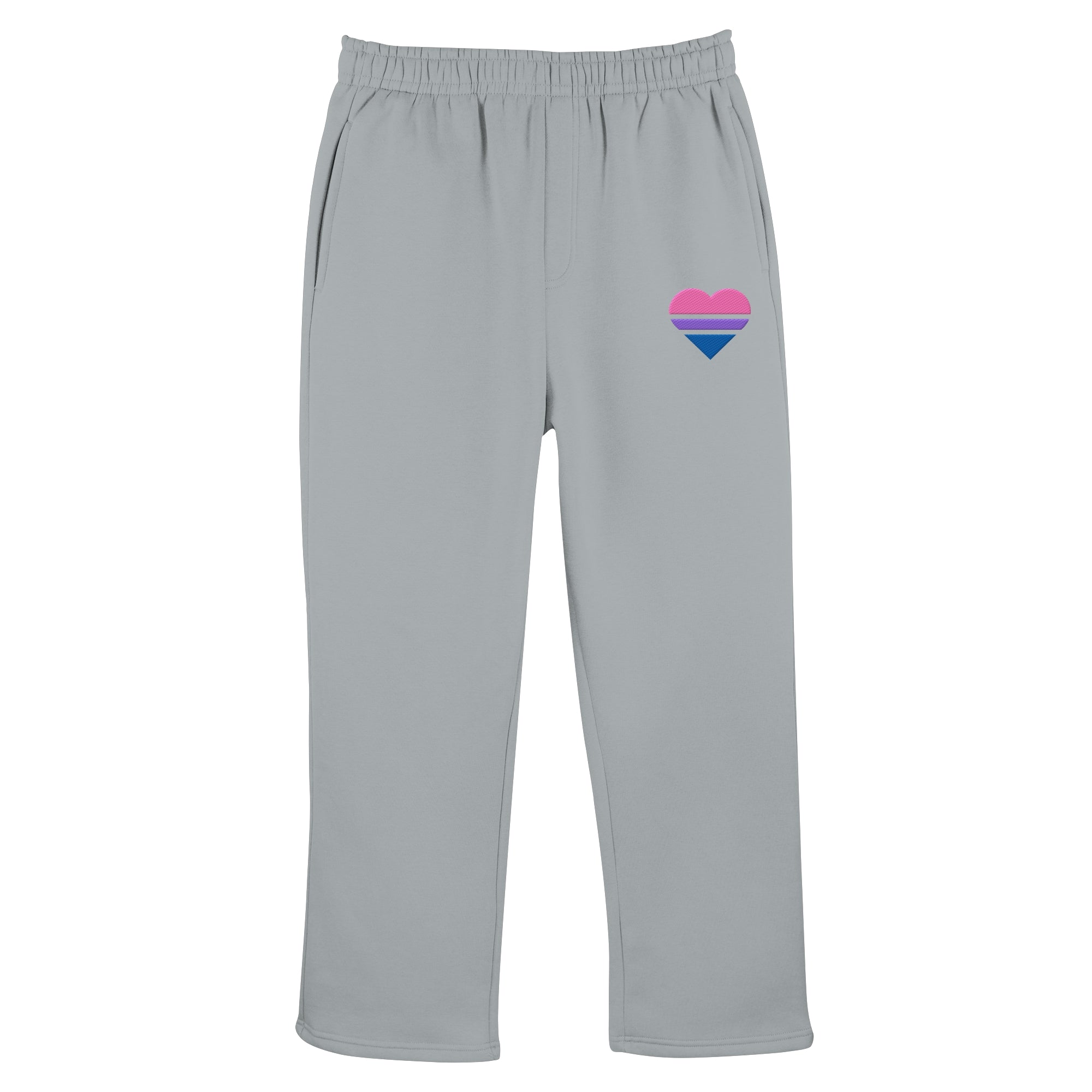 Fluffy Track Sweatpants - Bisexual Flag Herz Stick