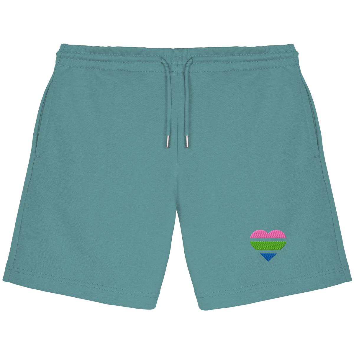 Organic Jogger Shorts mit Herz Stick - Polysexual