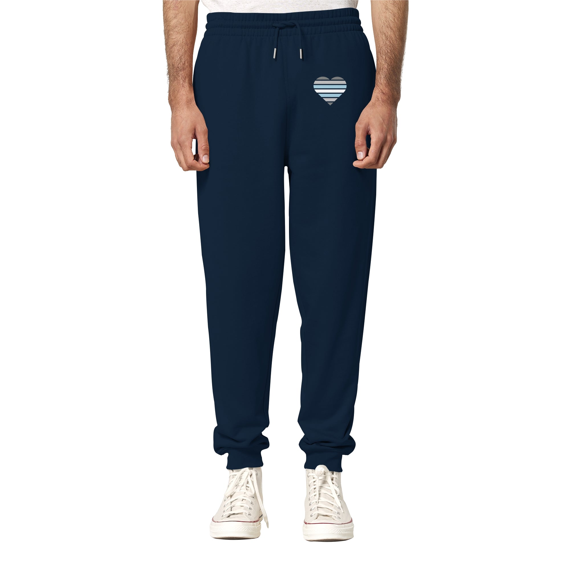 Organic Jogger Pants - Demiboy Flag Herz Print