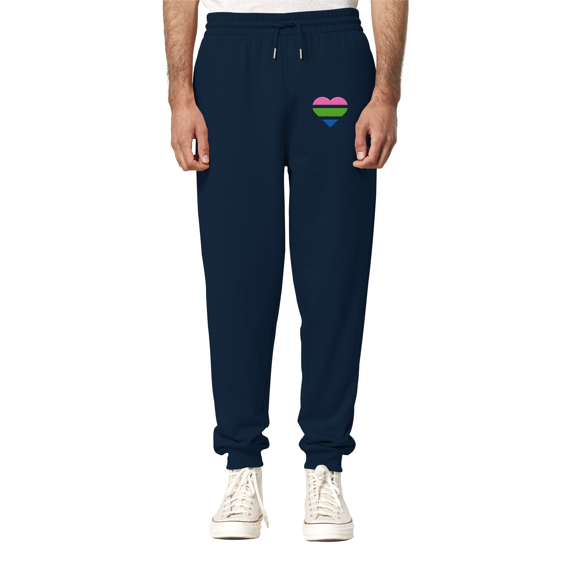 Organic Jogger Pants - Polysexual Flag Herz Stick