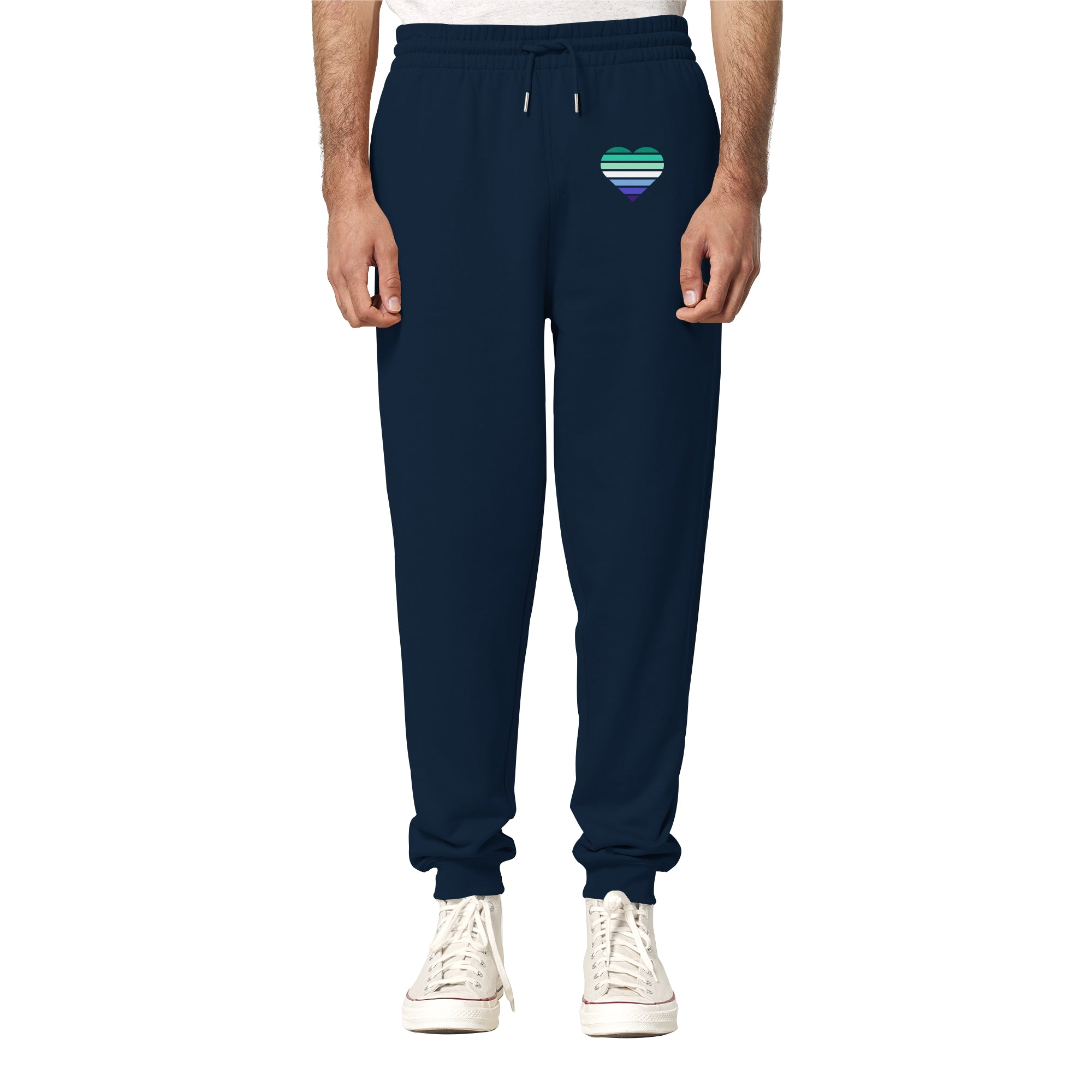 Organic Jogger Pants - Gay Flag Herz Print