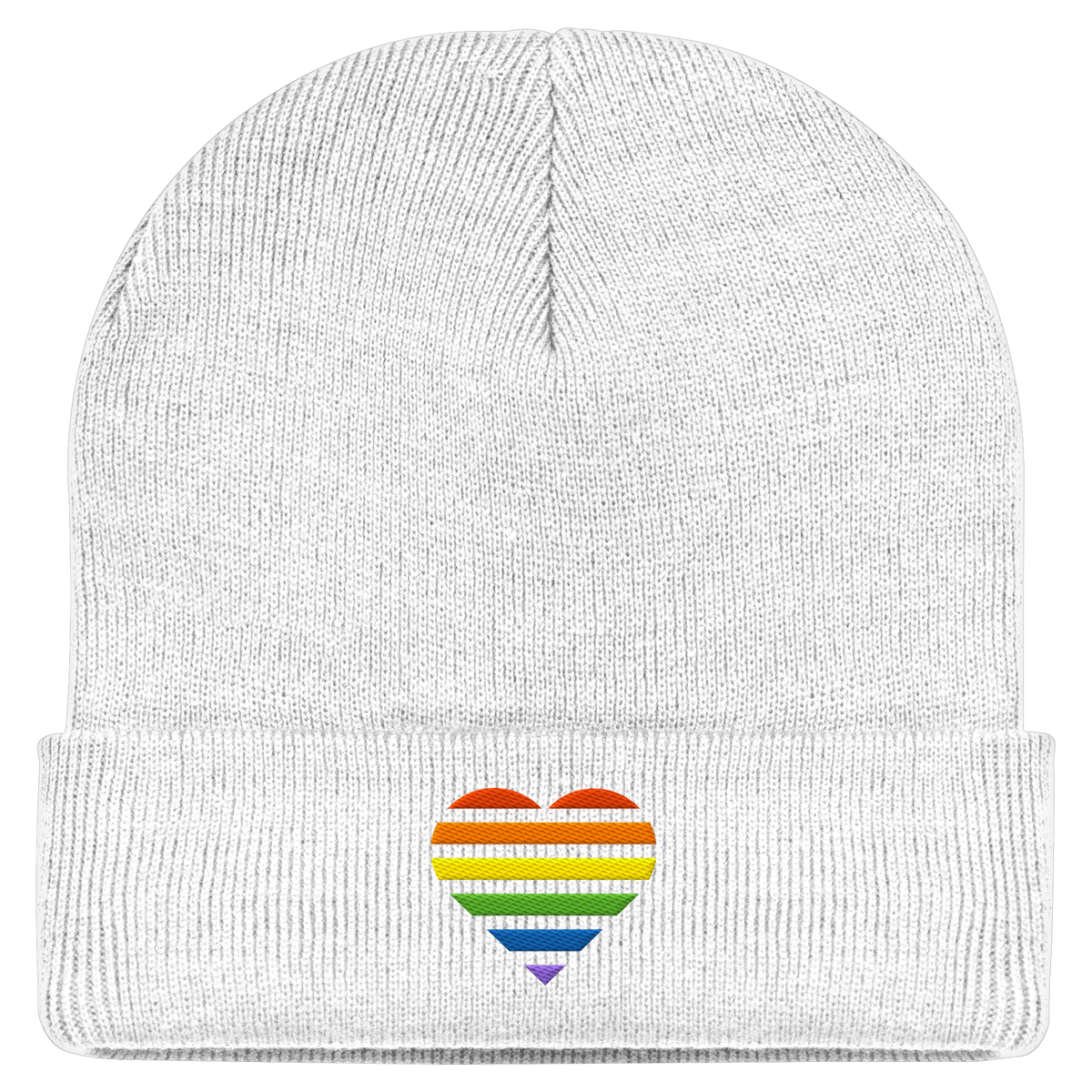 Classic Beanie mit Herz Stick - Pride