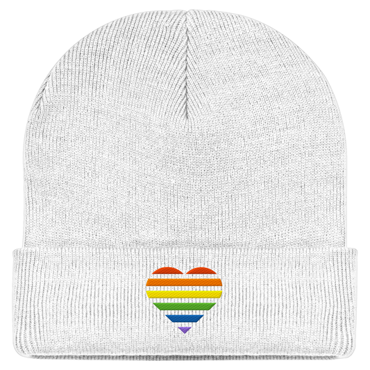 Classic Beanie - Pride Flag Herz Stick