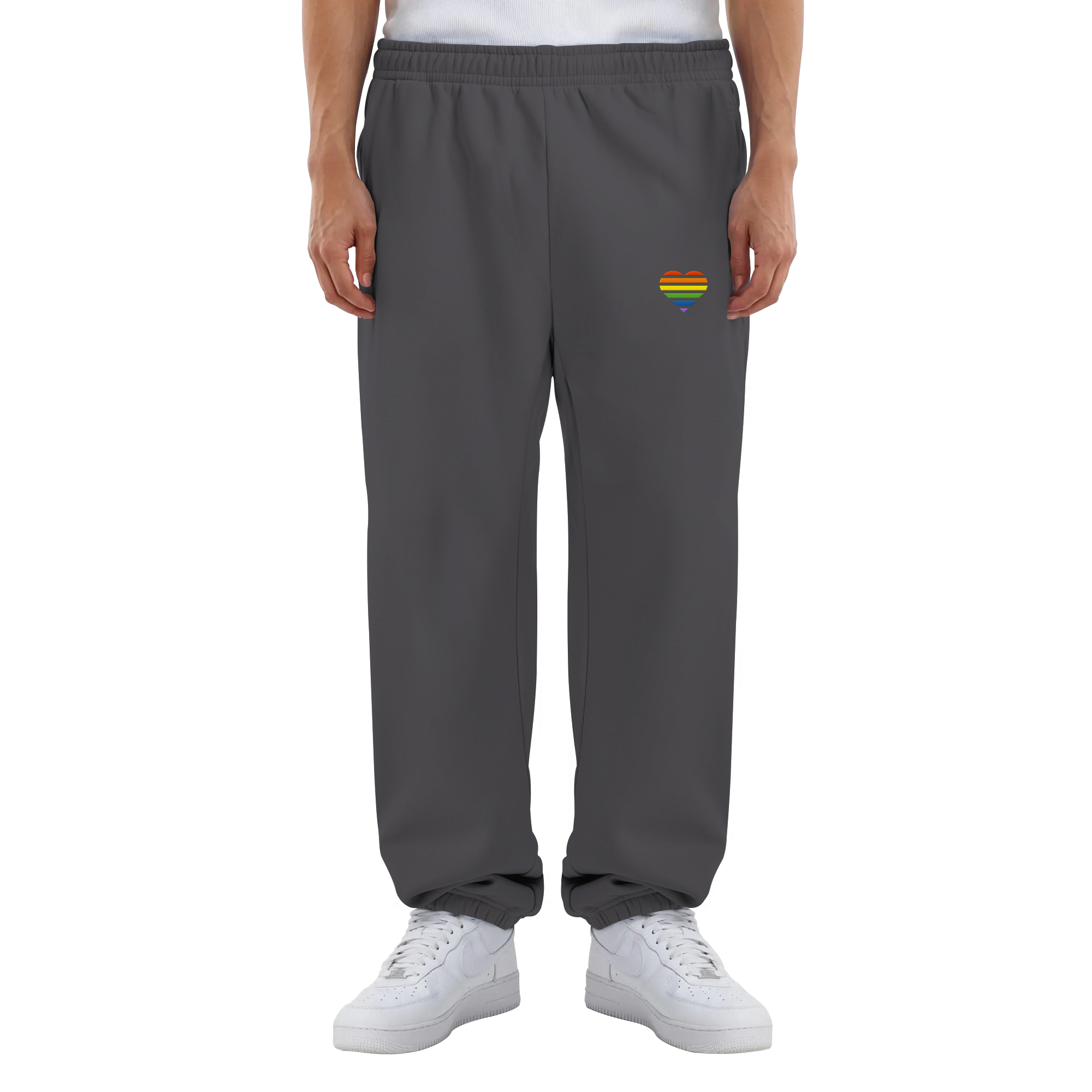 Fluffy Sweatpants - Pride Flag Herz Stick