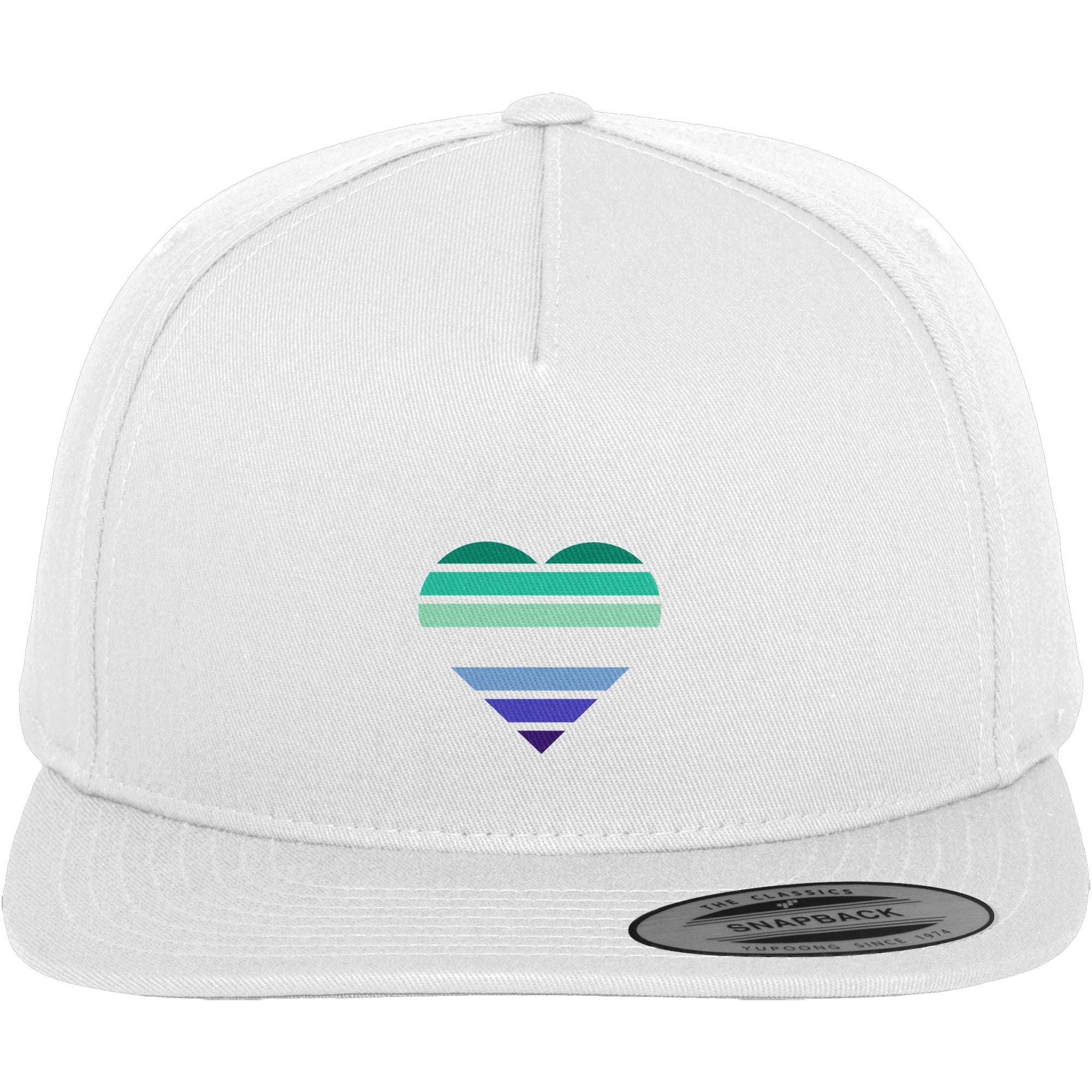 Premium Snapback - Gay Flag Herz Print