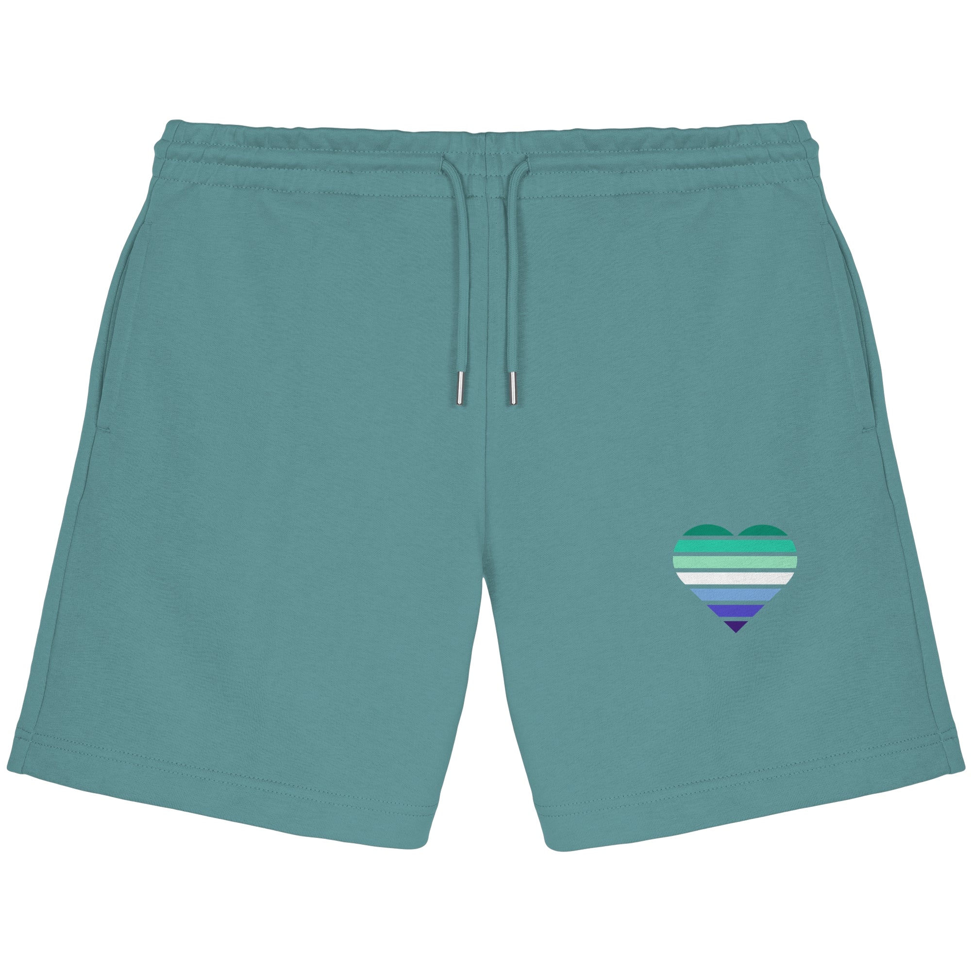 Organic Jogger Shorts - Gay Flag Herz Print