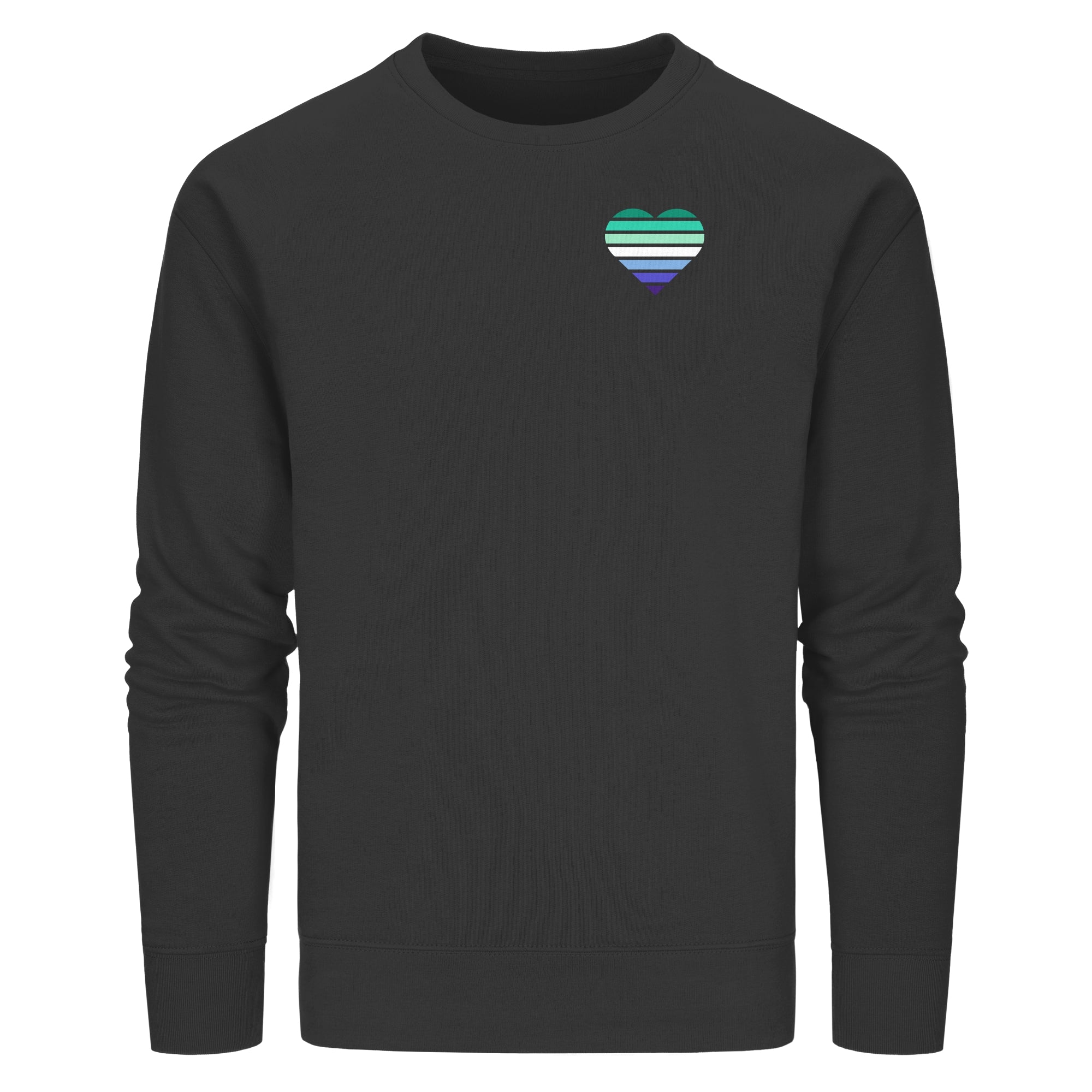 Organic Basic Sweatshirt - Gay Flag Herz Print