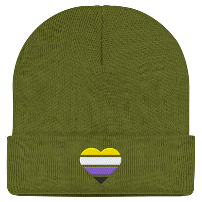 Classic Beanie mit Herz Stick - Nonbinary