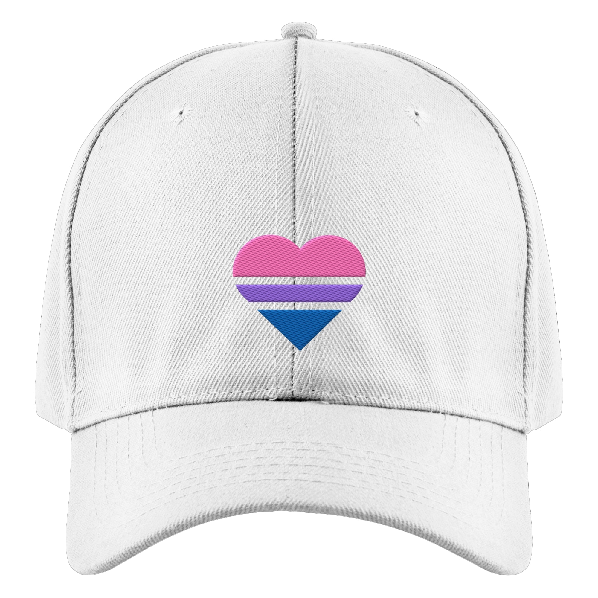 Authentic Baseball Cap - Bisexual Flag Herz Stick