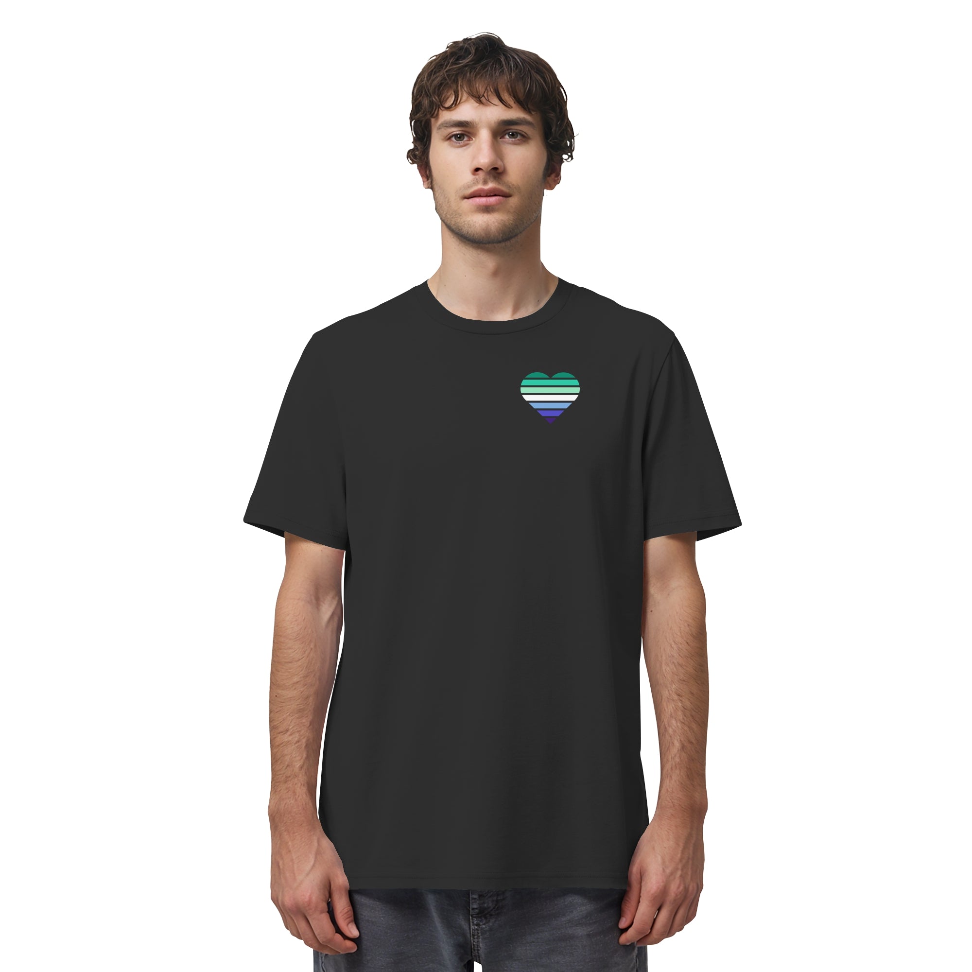 Organic Shirt - Gay Flag Herz Print