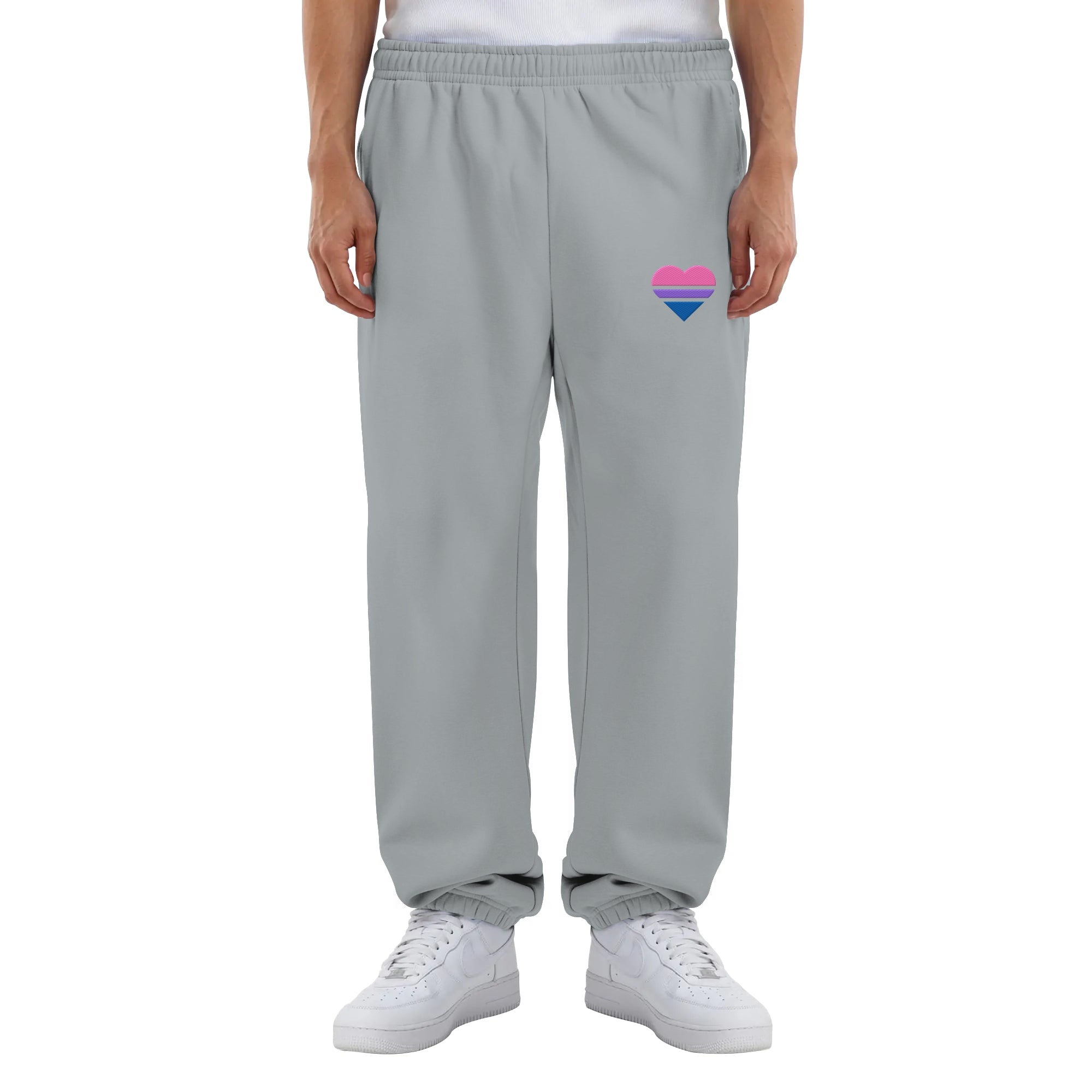 Fluffy Sweatpants - Bisexual Flag Herz Stick
