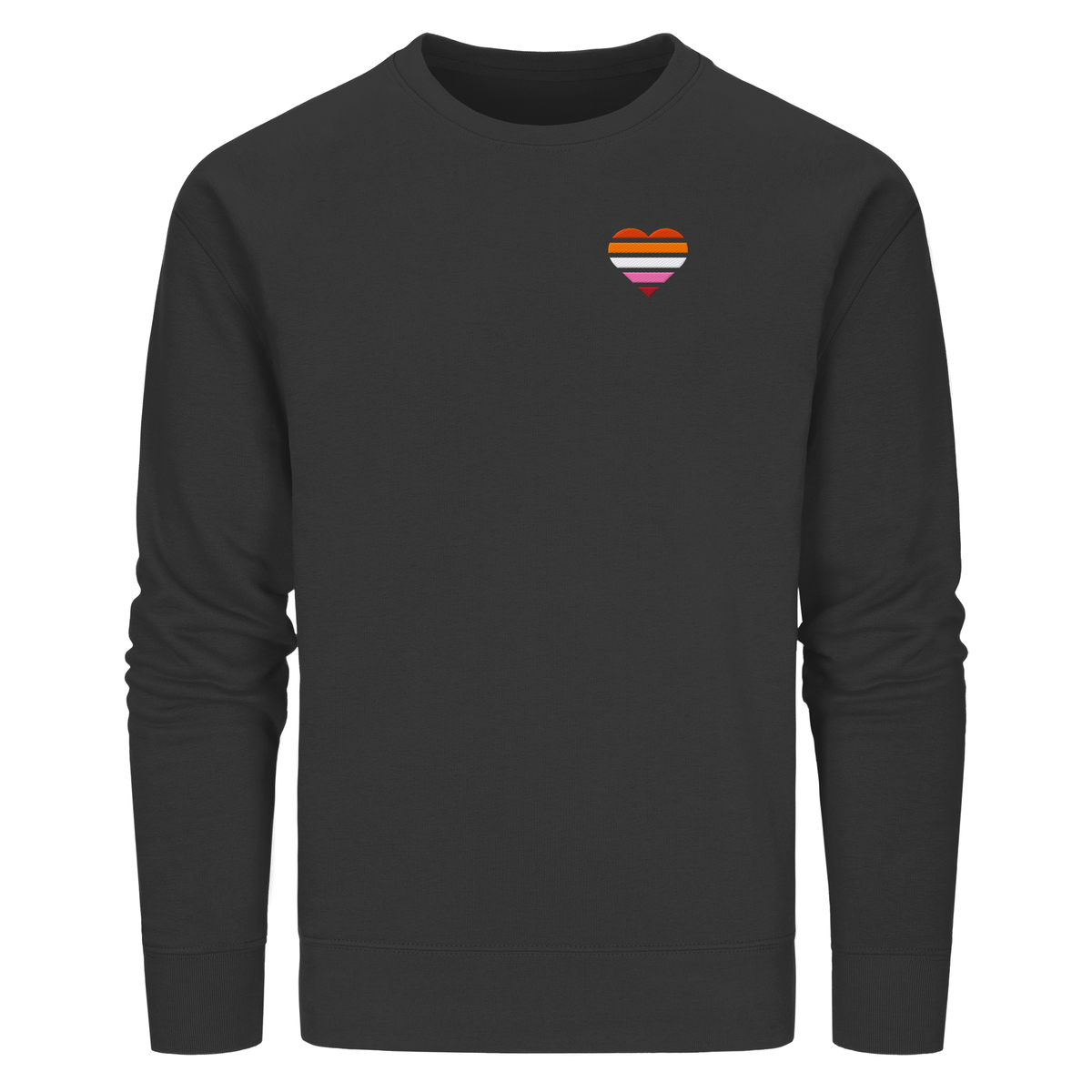 Organic Basic Sweatshirt mit Herz Stick - Lesbian
