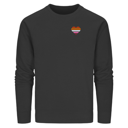Organic Basic Sweatshirt mit Herz Stick - Lesbian