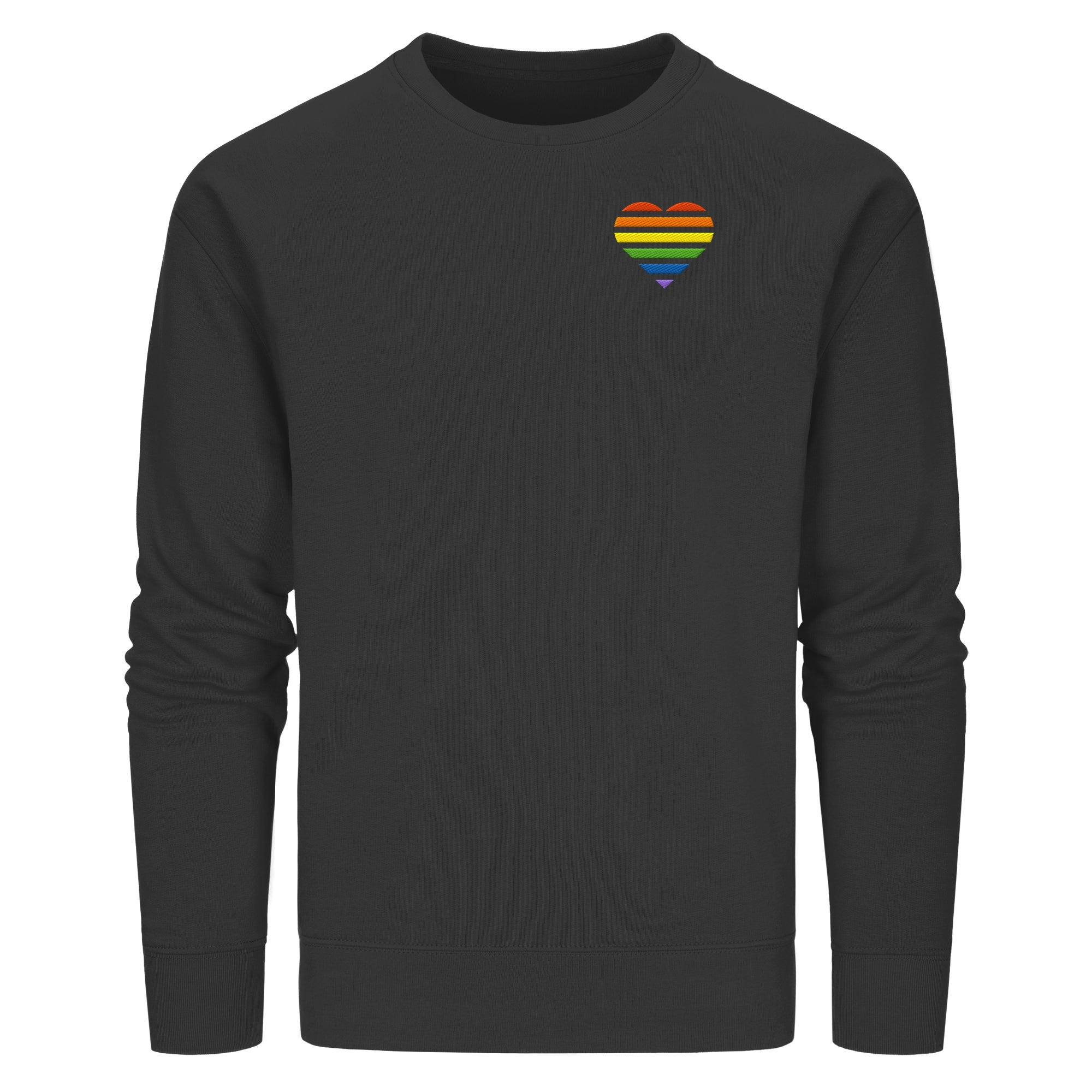 Organic Basic Sweatshirt - Pride Flag Herz Stick