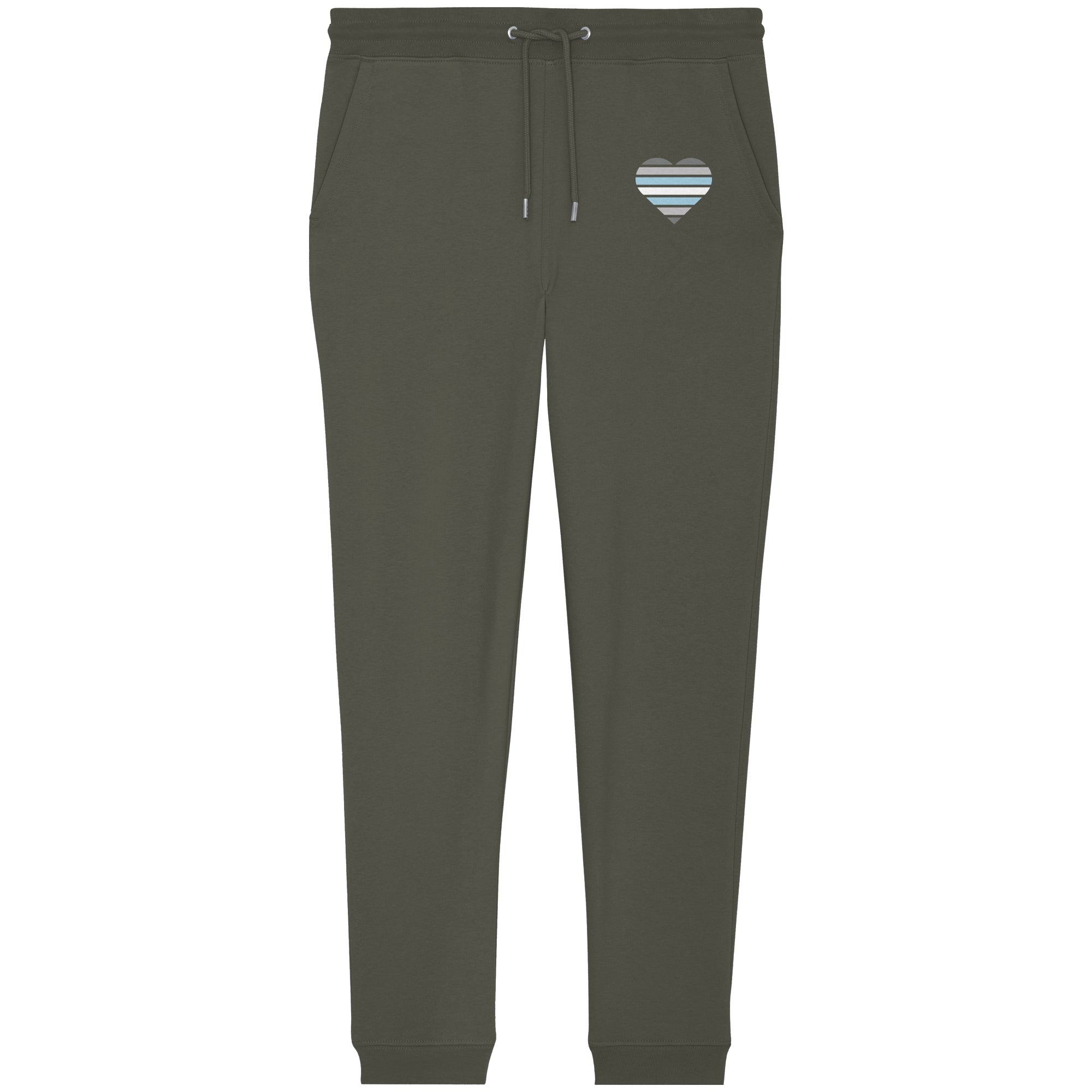 Organic Jogger Pants - Demiboy Flag Herz Print