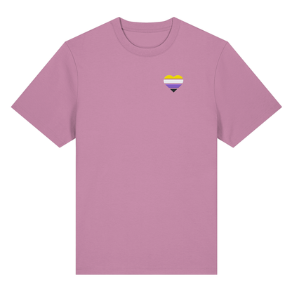 Organic Heavy Shirt mit Herz Stick - Nonbinary