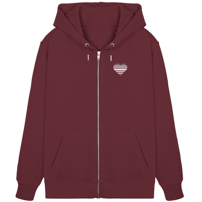 Organic Zipper mit Herz - Demigirl