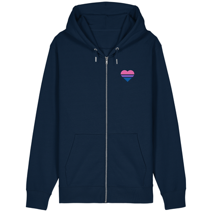 Organic Relaxed Zipper mit Herz Stick - Bisexual