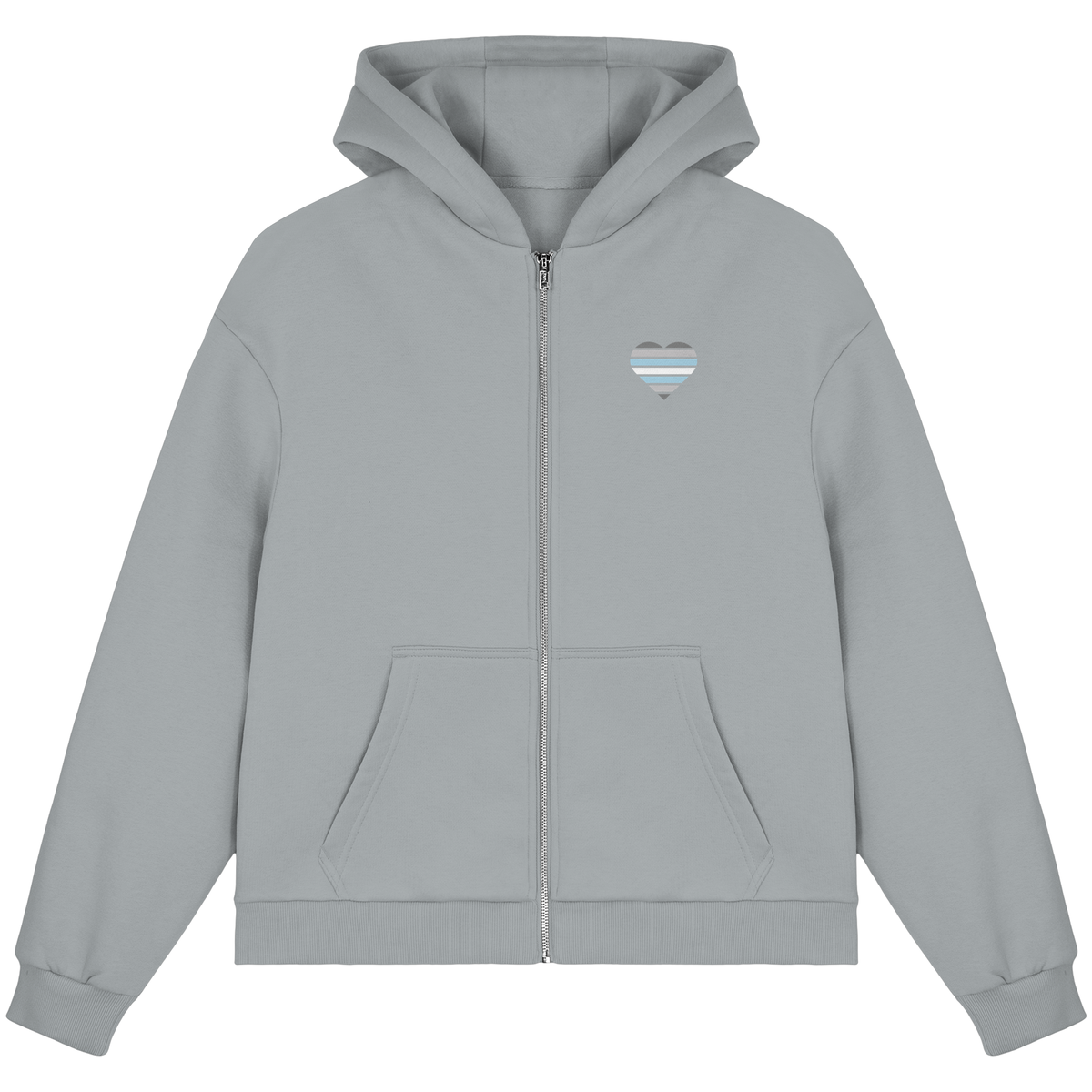 Fluffy Boxcut Zipper mit Herz - Demiboy