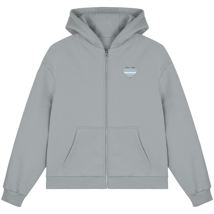 Fluffy Boxcut Zipper mit Herz - Demiboy
