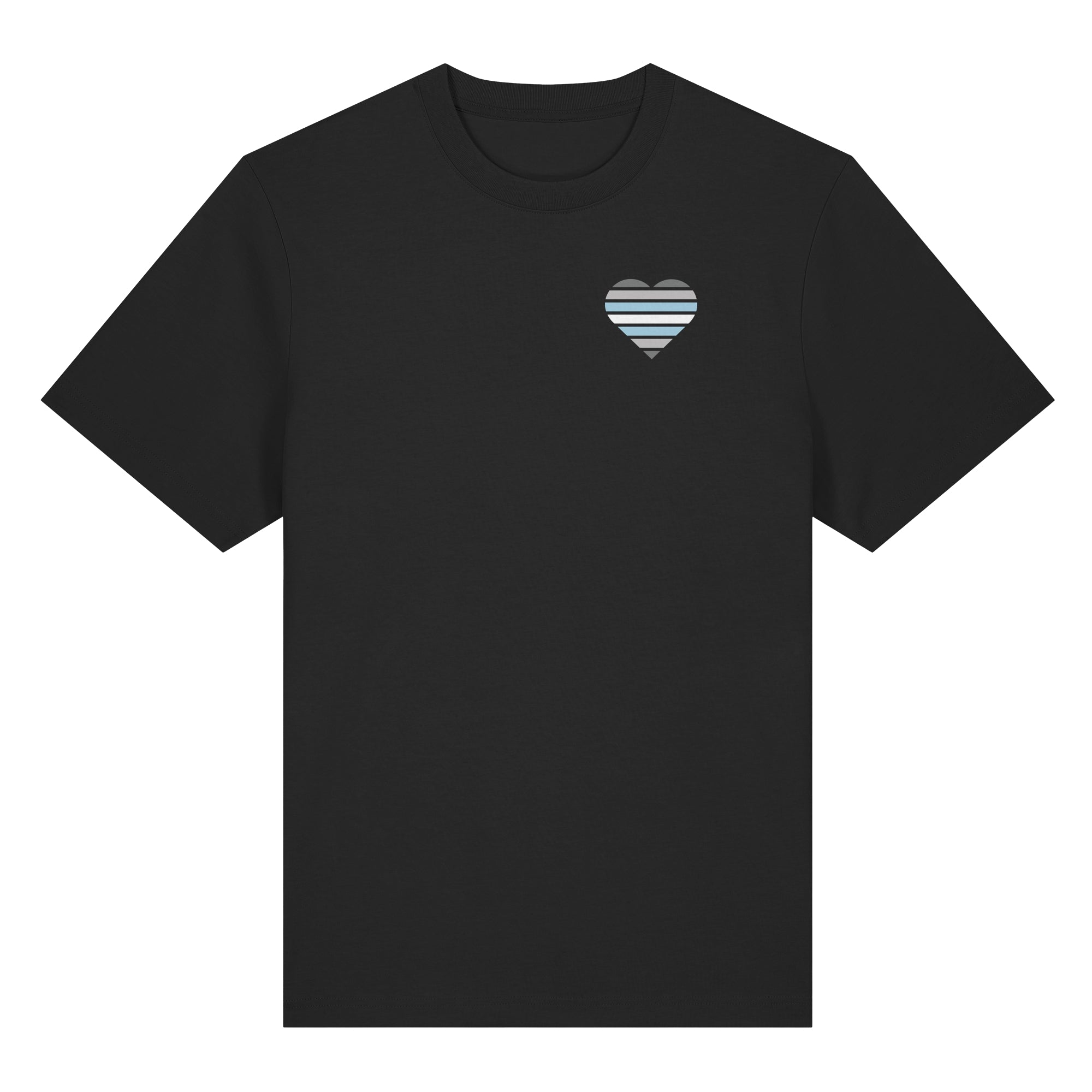 Organic Heavy Shirt - Demiboy Flag Herz Print