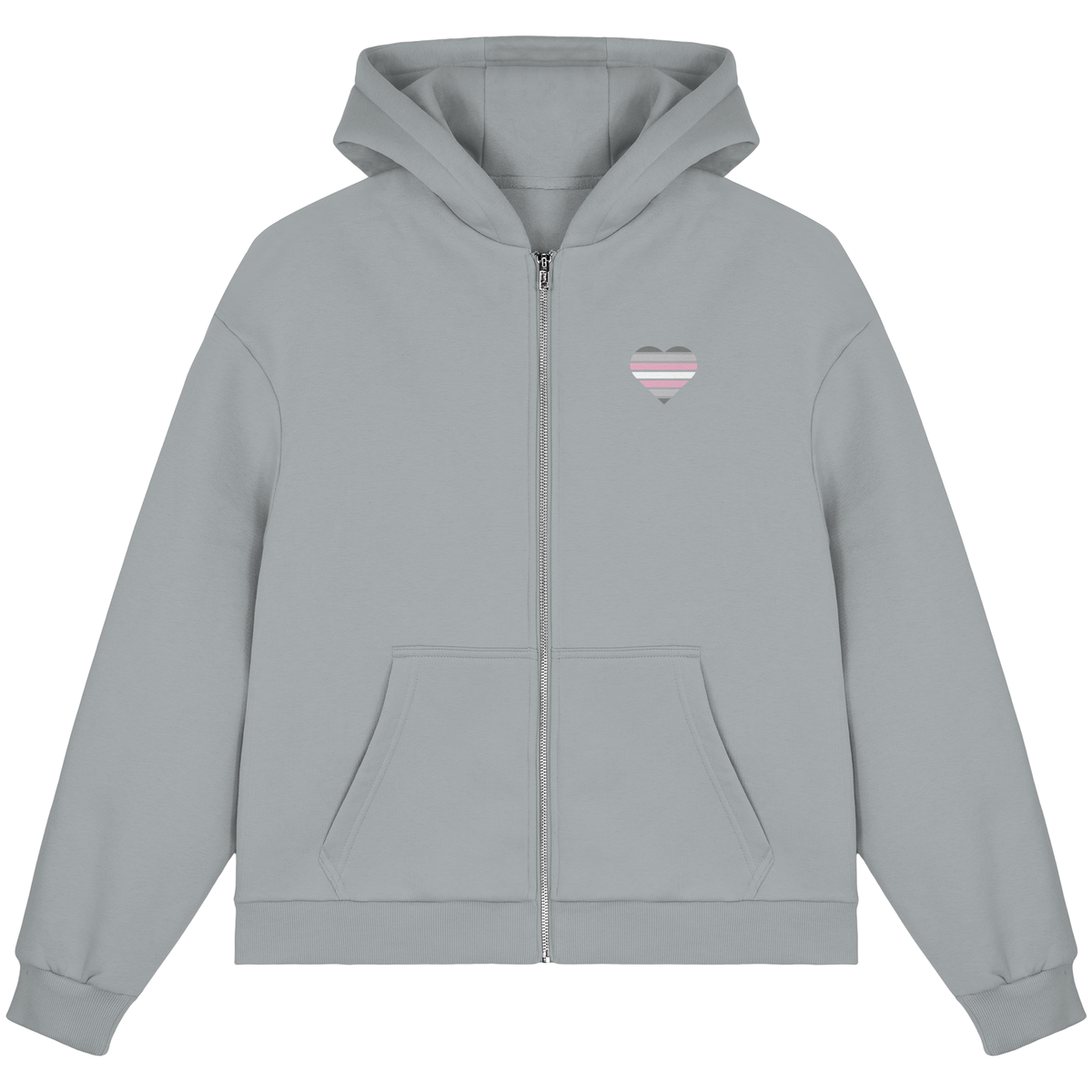 Fluffy Boxcut Zipper mit Herz - Demigirl