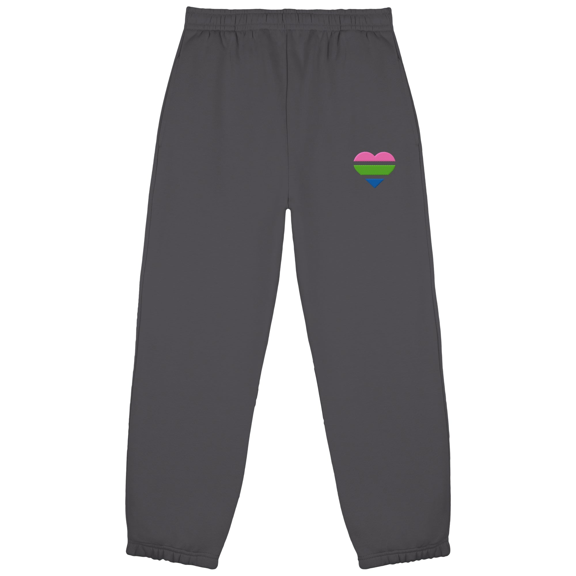 Fluffy Sweatpants - Polysexual Flag Herz Stick