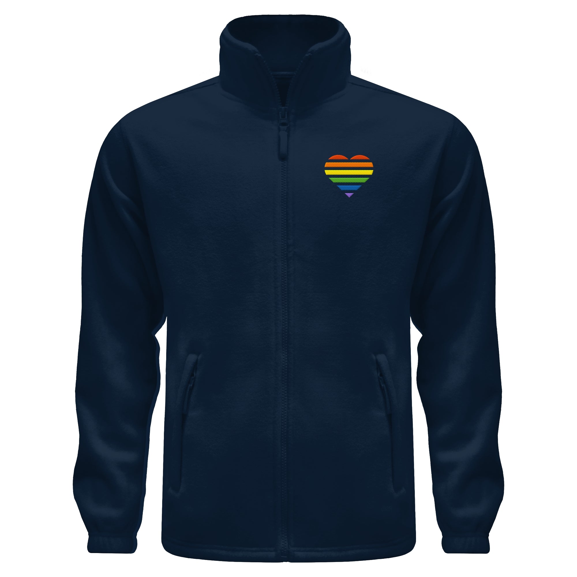 Fleece Jacke - Pride Flag Herz Stick