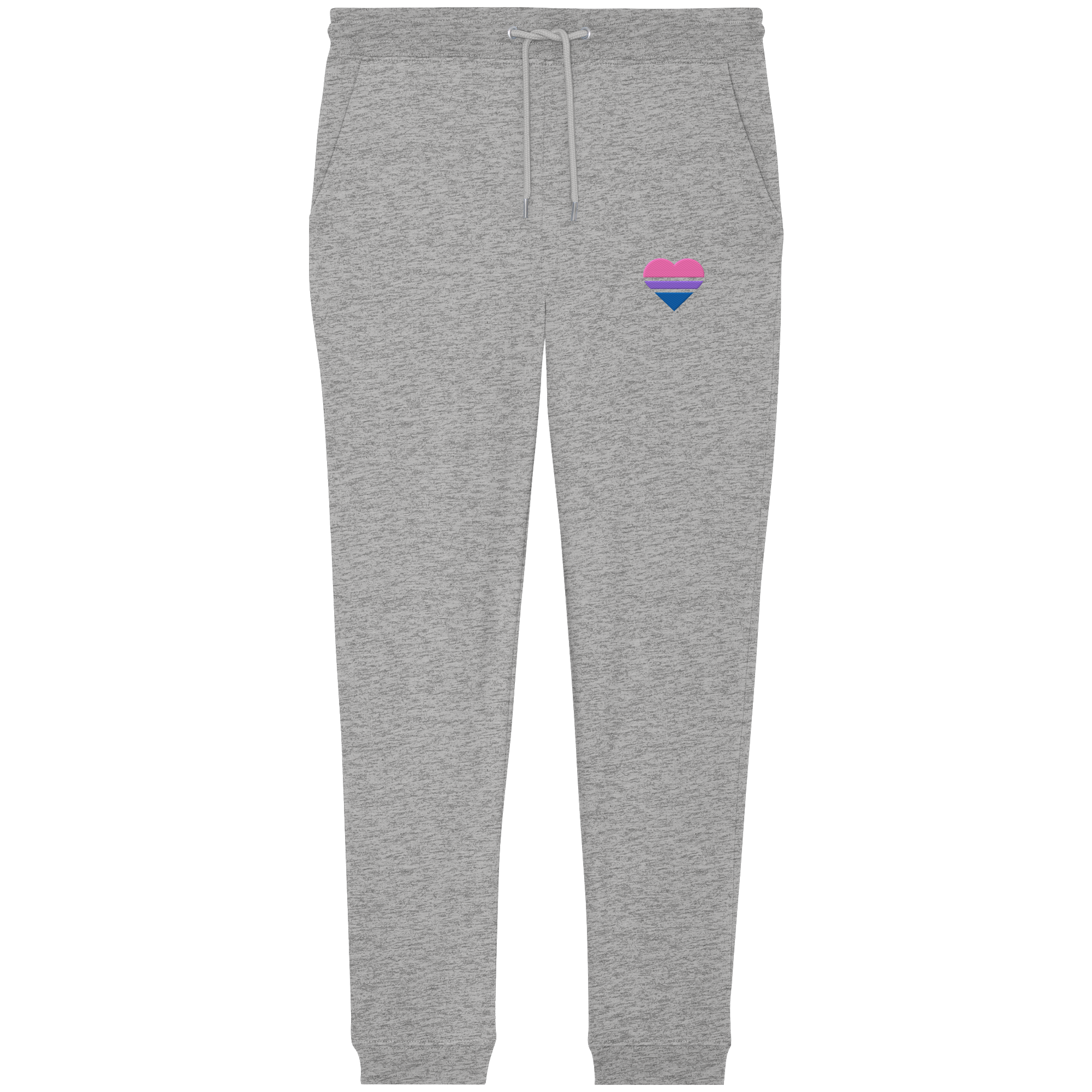 Organic Jogger Pants - Bisexual Flag Herz Stick