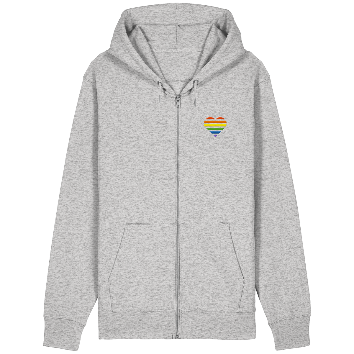 Organic Relaxed Zipper mit Herz Stick - Pride