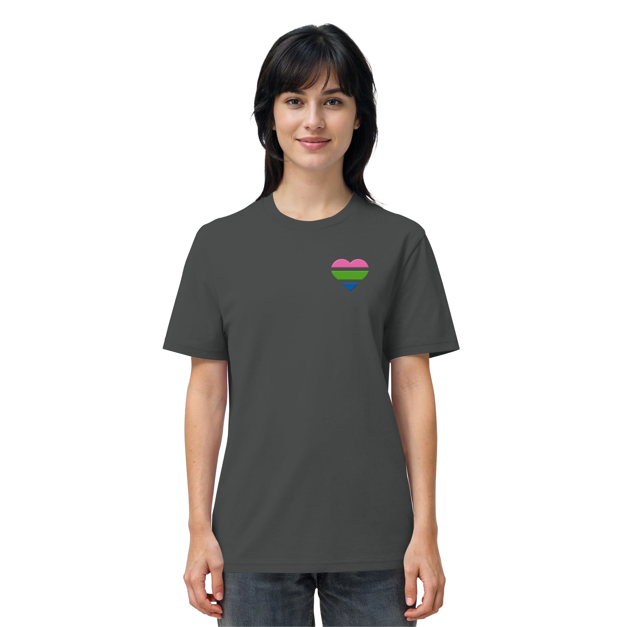 Organic Shirt - Polysexual Flag Herz Stick