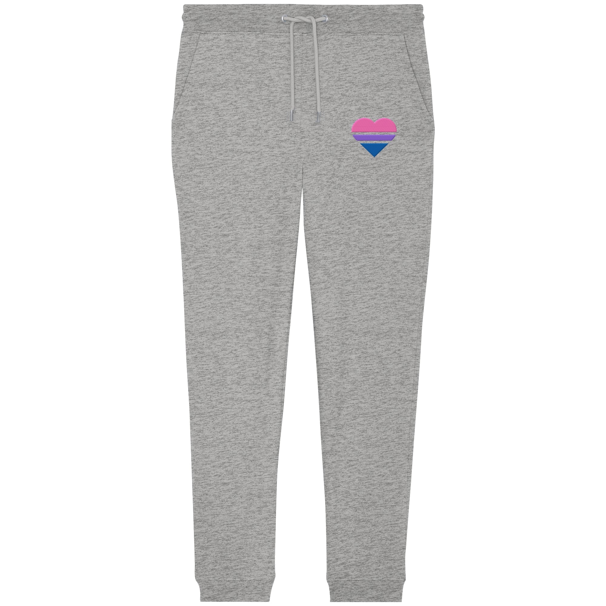 Organic Jogger Pants - Bisexual Flag Herz Stick
