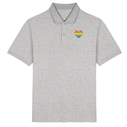 Organic Poloshirt mit Herz Stick - Pride