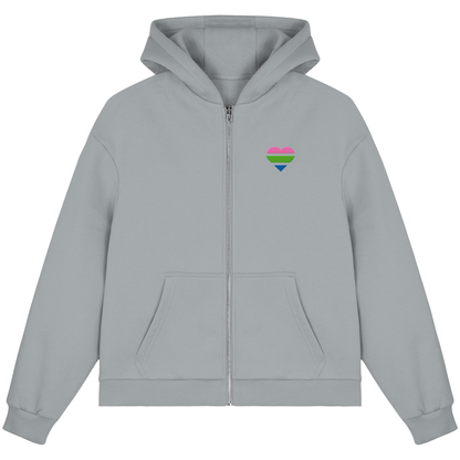 Fluffy Boxcut Zipper mit Herz Stick - Polysexual