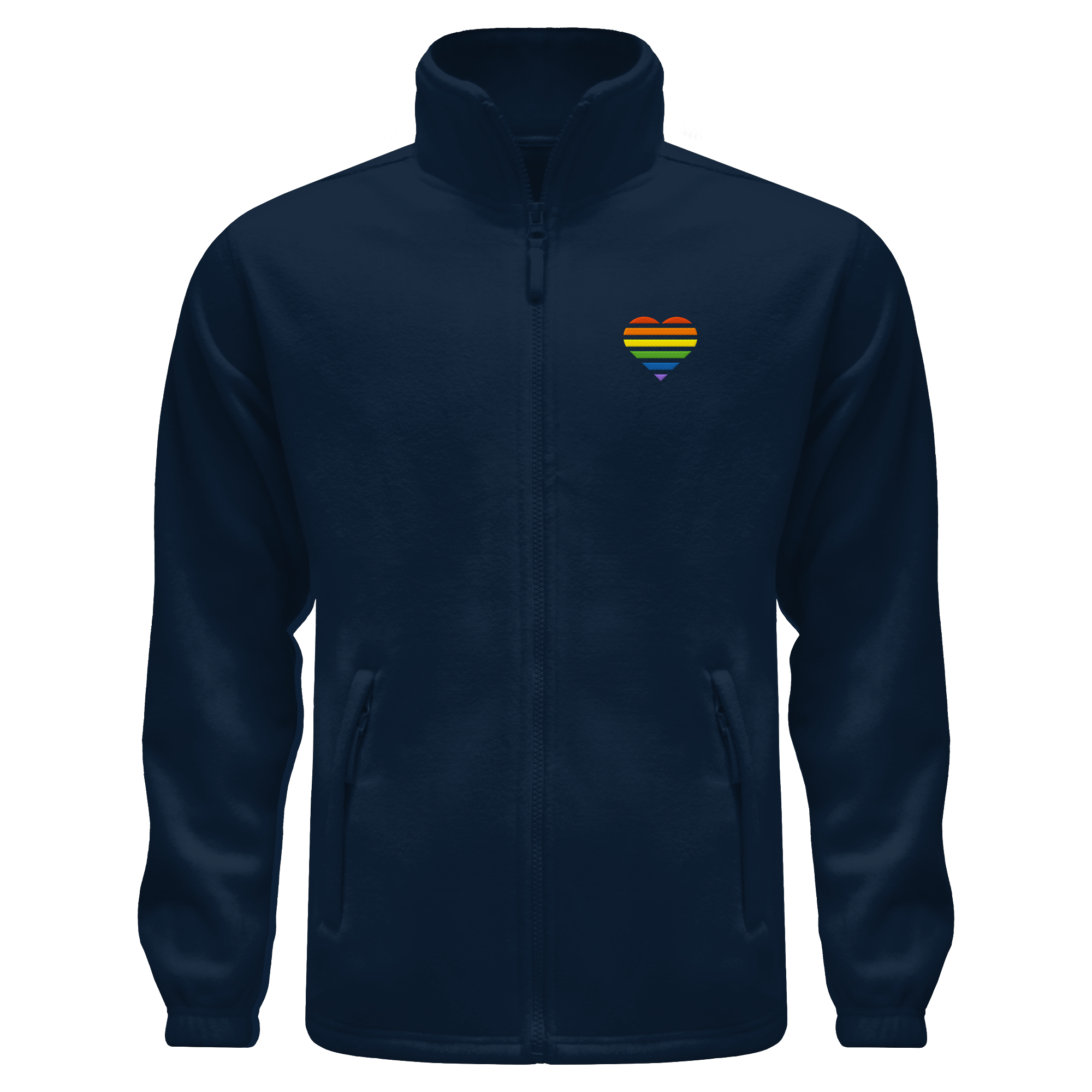 Fleece Jacke - Pride Flag Herz Stick