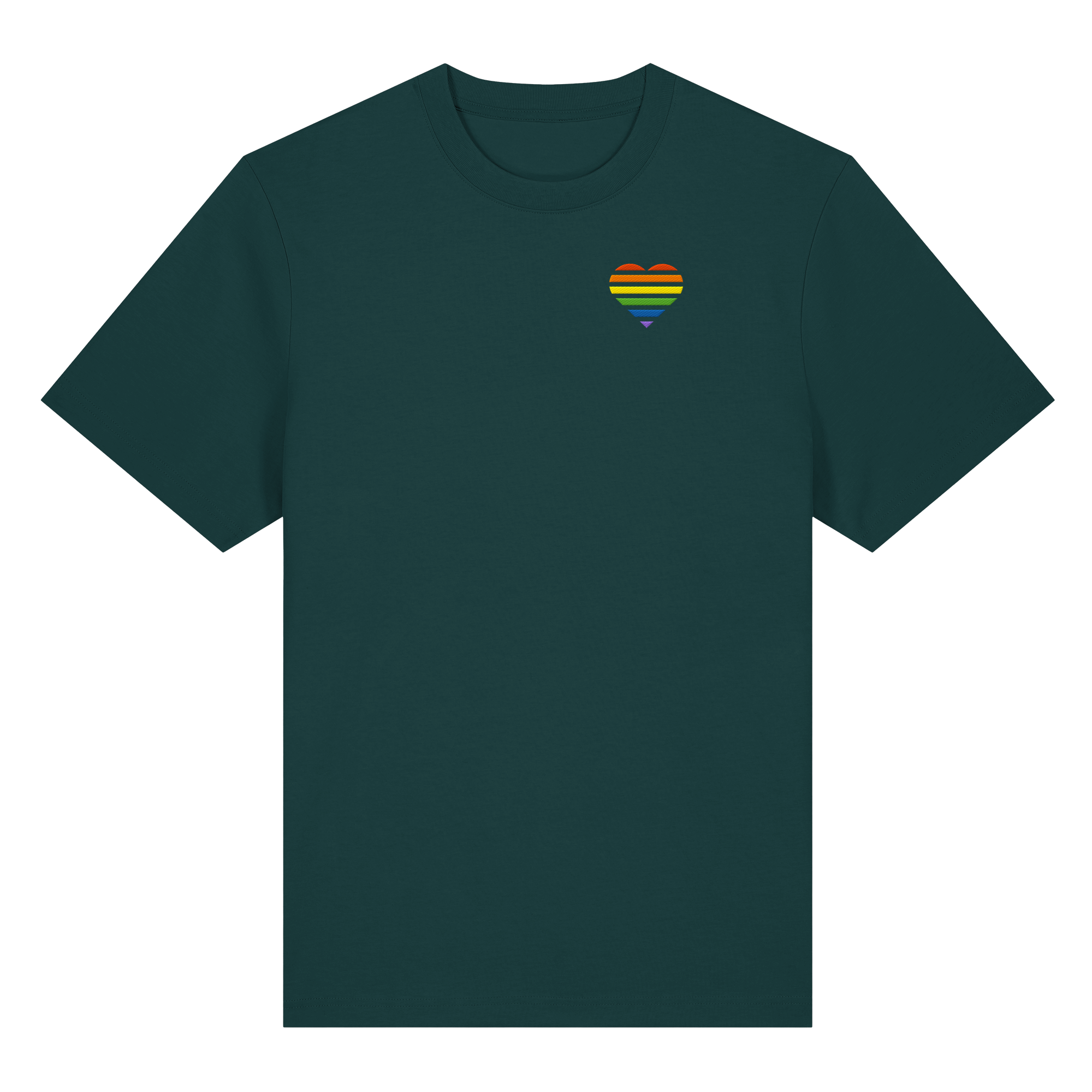 Organic Heavy Shirt - Pride Flag Herz Stick